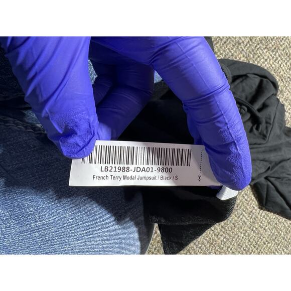 Quince Women’s Black French Terry Modal Jumpsuit sz S NWT Sleeveless V-neck - Picture 10 of 10